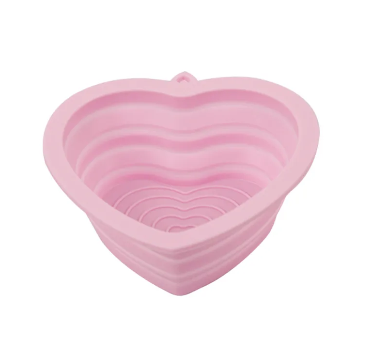 Heart Silicone Cosmetic Brush Cleaning Bowl