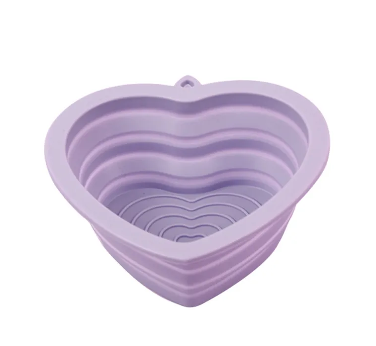 Heart Silicone Cosmetic Brush Cleaning Bowl