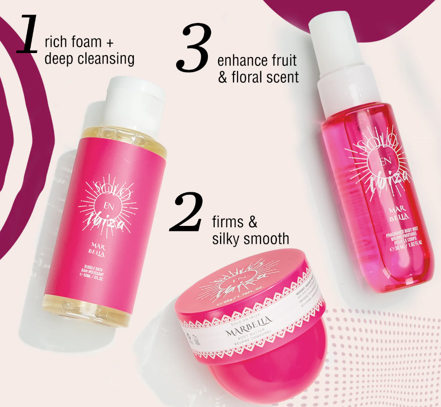 Solo en Ibiza Bath & Body Travel Sets