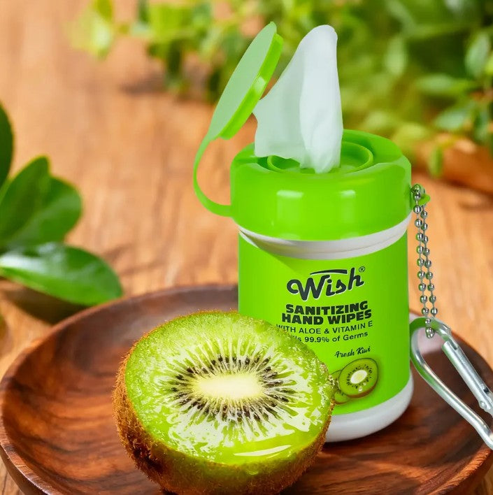 Wish Sanitizing Hand Wipes with Carabiner