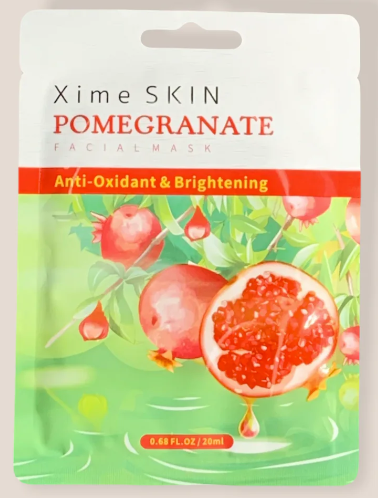 Xime Skin Facial Sheet Mask-Pomegranate