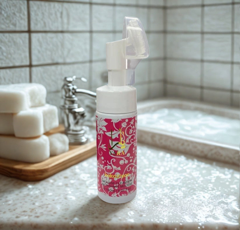 Yara Foaming Mousse Facial Cleanser with Attached Brush