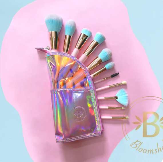 BLOOMSHELL Shell & Rose 11pc Brush Set